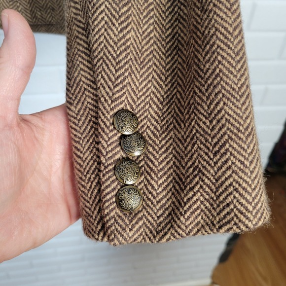 Chaps Tweed Herringbone Jacket sz L new Equestrian Academia Classic Old Money - Picture 8 of 8